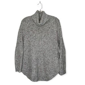 Free People cowl chunky knit sweater grey xs